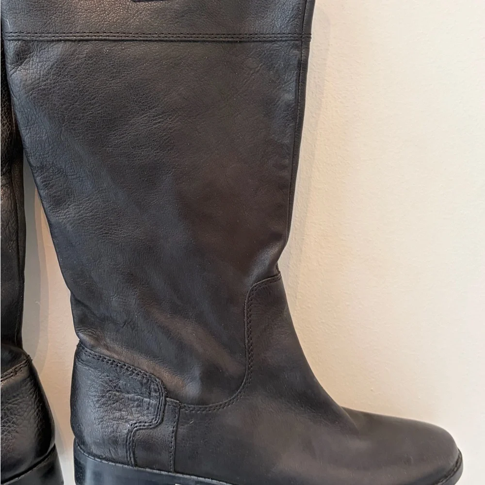 Nine West Black leather Over the Knee Boots tall woman's 9.5